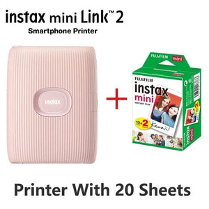 Planet Gates Pink With 20 Sheets Original Fujifilm Instax Mini Link 2 Printer Instax Photo Camera Printers For Smart Phone App Film Machine New Fujifilm Camera