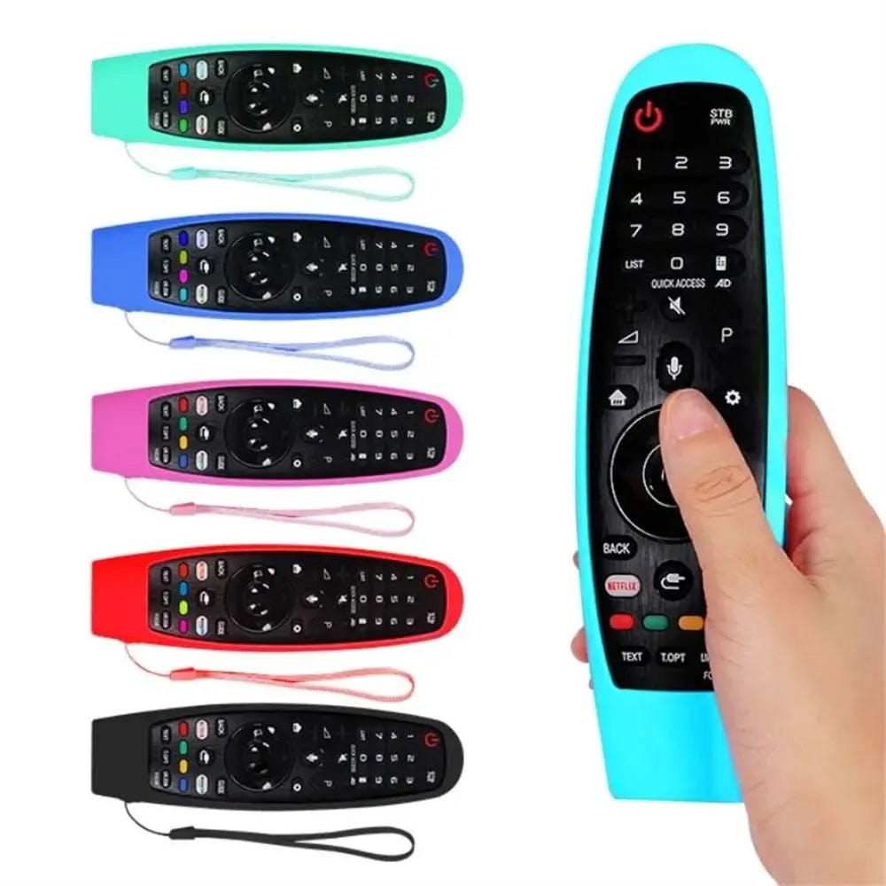 Planet Gates -Pink with lanyard Protective Silicone Case for LG TV AN-MR600 650 diy AN-MR18BA MR19BA Remote Control Cover Shockproof Washable Remote MR-18 Cover