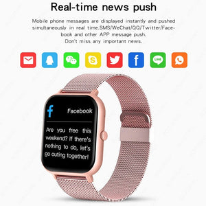 Planet Gates Pink Xiaomi Call Smart Watch Women Custom Dial Smartwatch For Android IOS Waterproof Bluetooth Music Watches Full Touch Clock
