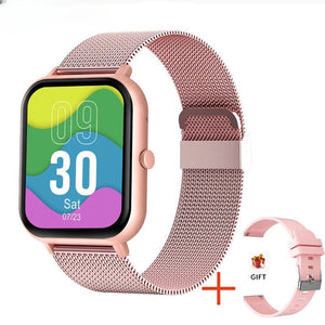 Planet Gates Pink Xiaomi Call Smart Watch Women Custom Dial Smartwatch For Android IOS Waterproof Bluetooth Music Watches Full Touch Clock