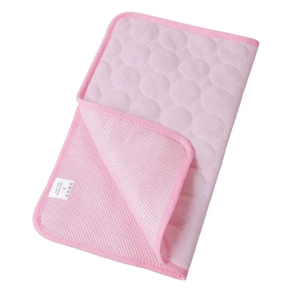 Planet Gates Pink / XL(102X70cm) / CHINA Dog Cooling Mat Summer Pad for Dogs Cat Blanket Breathable dog Bed Kennel Puppy Sleeping Sofa Cushion Dog Accessories