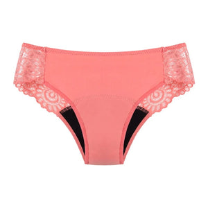 Planet Gates Pink / XXL / 1pc Teenager Menstrual Panties 4-Layer Leakproof Hollow Sexy Lace Fast Absorption Women Underwear Heavy Flow Girls Period Briefs