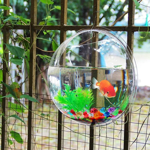 Planet Gates Pinsjar Acrylic Fish Bowl Wall Hanging Aquarium Tank Aquatic Pet Supplies Pet Products Wall Mount Fish Tank for Betta fish