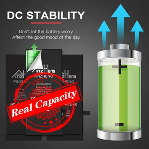 Planet Gates PINZHENG Battery For iPhone X XR XS 11 12 13 Mini Max Pro Promax Real High Capacity Replacement Bateria Warranty One Year