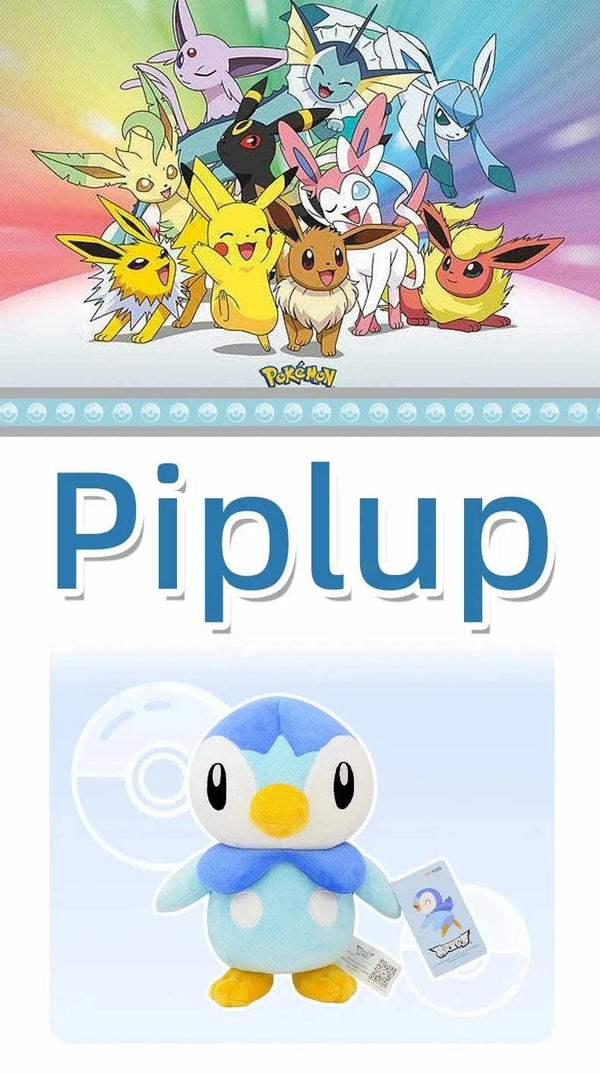 Planet Gates Piplup 25cm / Other 25cm Original Pokemon Piplup Stuffed Plush Toys Plushie Soft Animal Kawaii Anime Dolls Birthday Party Gift For Kids Baby Girls