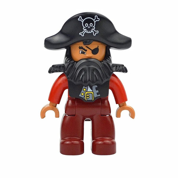 Planet Gates Pirate Figures Dolls Big Size Building Blocks Family Action Workers Doctor Police Farmer Compatible Large Bricks Duploes Kid Toys