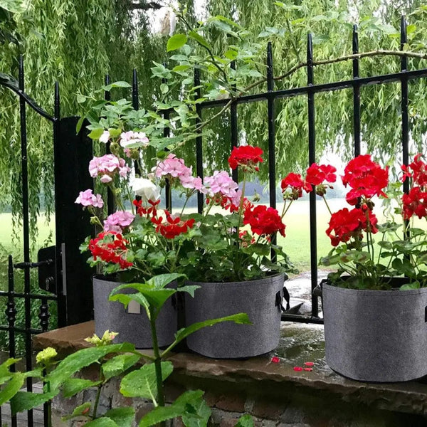 Planet Gates Planting bag black/grey potato fabric vegetable seedling  growing pot garden tools 1-15 gallon eco-friendly grow bag