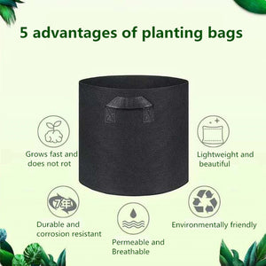 Planet Gates Planting bag black/grey potato fabric vegetable seedling  growing pot garden tools 1-15 gallon eco-friendly grow bag