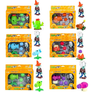 Planet Gates Plants vs Zombies 2 Cactus Peashooter Coconut Cannon A.K.E.E Toy Set 6 Style Game Figures Soft Silicone Zombie Birthday Gift Boy