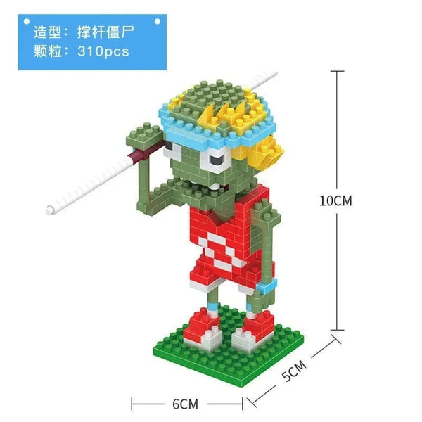 Planet Gates Plants VS Zombies Blocks Small Cartoon Mini Building Block Peashooter SunFlower Chomper Assemble Action Model Doll Toy for Kids