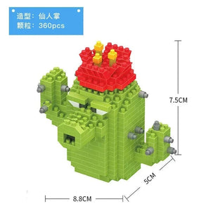 Planet Gates Plants VS Zombies Blocks Small Cartoon Mini Building Block Peashooter SunFlower Chomper Assemble Action Model Doll Toy for Kids