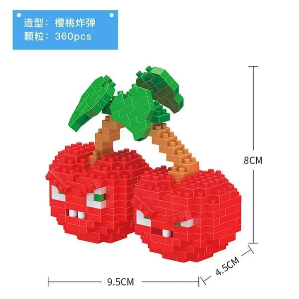 Planet Gates Plants VS Zombies Blocks Small Cartoon Mini Building Block Peashooter SunFlower Chomper Assemble Action Model Doll Toy for Kids