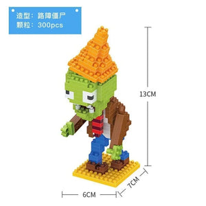 Planet Gates Plants VS Zombies Blocks Small Cartoon Mini Building Block Peashooter SunFlower Chomper Assemble Action Model Doll Toy for Kids