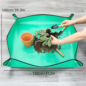 Planet Gates Plastic / 100cm*120cm 1 Pack, Gardening Floor Mat, Waterproof Thickened Soil Changing Mat, Planting Flower Succulent Tool, Flower Changing Pot Mat, Garden Tools Supplies