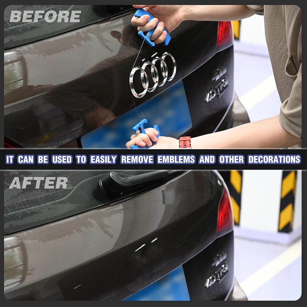 Planet Gates Plastic--Black FOSHIO Car Emblem Logo Remover Tool Vehicle Body Label Sticker Glue Peeling Cleaning Automotive Spoiler Stripping Knifeless Wire