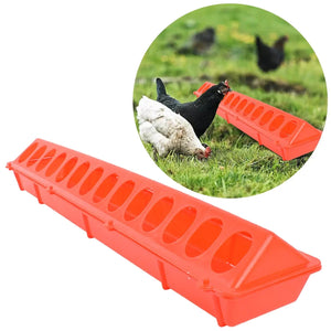 Planet Gates Plastic Flip Top Poultry Feeder Birds feed Long Trough Water Bowl Farming Tool Box for Peacock Pheasants Cockatiels Chick Pigeon