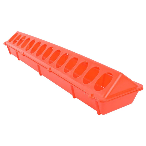 Planet Gates Plastic Flip Top Poultry Feeder Birds feed Long Trough Water Bowl Farming Tool Box for Peacock Pheasants Cockatiels Chick Pigeon