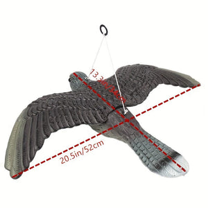 Planet Gates Plastic Flying Bird 1pc, 3D Fake Flying Falcon Hawk Bird Repellent Decoy Pest Control Garden Scarer Scarecrow Ornament For Hunting Yard Decoration