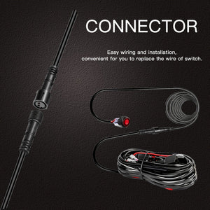 Planet Gates Plastic LED Light Bar Wiring Harness Kit - 2 Leads 12V On Off Switch Power Relay Blade Fuse For Off Road Lights LED Work Light