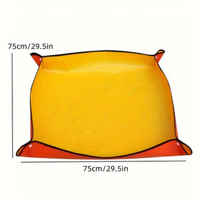 Planet Gates Plastic / Orange 75*75 1 Pack, Gardening Floor Mat, Waterproof Thickened Soil Changing Mat, Planting Flower Succulent Tool, Flower Changing Pot Mat, Garden Tools Supplies