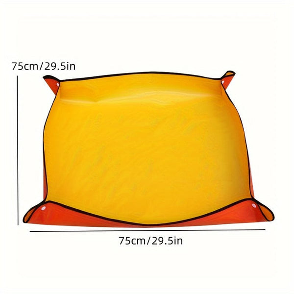 Planet Gates Plastic / Orange 75*75 1 Pack, Gardening Floor Mat, Waterproof Thickened Soil Changing Mat, Planting Flower Succulent Tool, Flower Changing Pot Mat, Garden Tools Supplies