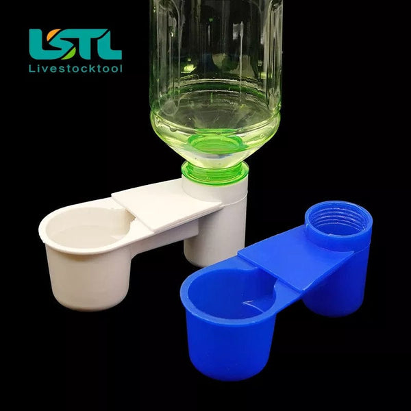 Planet Gates Plastic Pet Bird Dove Drinker Bowl Quail Water Cups Bottle Cat Chicken Pigeon Parrot Hamster Double Nozzle Water Guide For  Bird