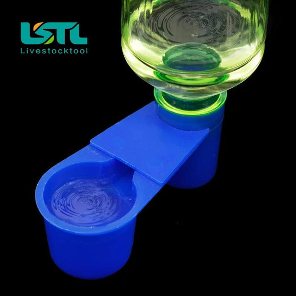 Planet Gates Plastic Pet Bird Dove Drinker Bowl Quail Water Cups Bottle Cat Chicken Pigeon Parrot Hamster Double Nozzle Water Guide For  Bird