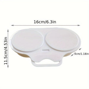 Planet Gates Plastic PP 1pc Microwave Oven Round Shaped Egg Steamer Cooking Mold, Double Egg Poacher, Egg Mold, Egg Poacher Tools, Kitchen Gadgets, Kitchen Supplies