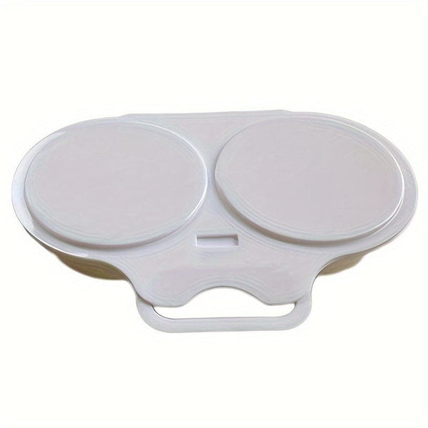 Planet Gates Plastic PP 1pc Microwave Oven Round Shaped Egg Steamer Cooking Mold, Double Egg Poacher, Egg Mold, Egg Poacher Tools, Kitchen Gadgets, Kitchen Supplies