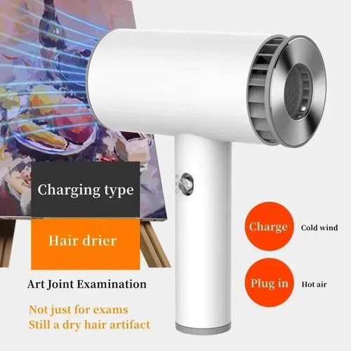 Planet Gates Plug in hot air / EU Mini Portable Hair Dryer  2600mAh USB Rechargeable  Powerful Wireless Anion Handy  Blow Dryer  Professional Hair Dryer