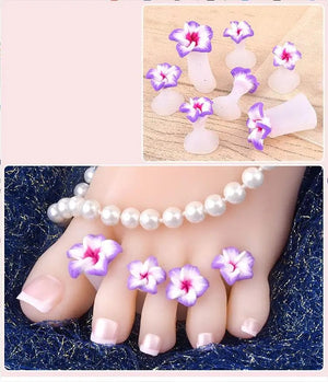 Planet Gates plum 8Pcs Cute Soft Silicone Toe Separator for Nail Polish, Set of Toe Spacers for Feet Apply Nail Polish During Pedicure