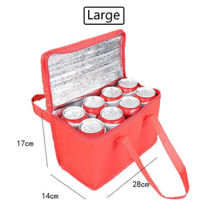 Planet Gates Plus Size-Red / CN Insulated Foil Bag Large Capacity Thermal Hot Cooler Food Storage Bags for Outdoor Camping Beer Grocery Drinking Portable Box