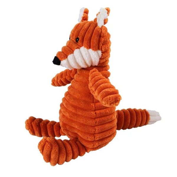 Planet Gates Plush Dog Toy Animals Shape Bite Resistant Squeaky Toys Corduroy Dog Toys for Small Large Dogs Puppy Pets Training Accessories