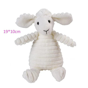 Planet Gates Plush Dog Toy Animals Shape Bite Resistant Squeaky Toys Corduroy Dog Toys for Small Large Dogs Puppy Pets Training Accessories