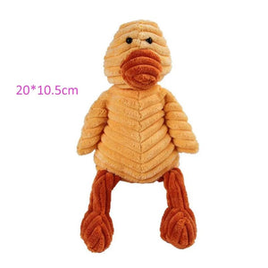 Planet Gates Plush Dog Toy Animals Shape Bite Resistant Squeaky Toys Corduroy Dog Toys for Small Large Dogs Puppy Pets Training Accessories