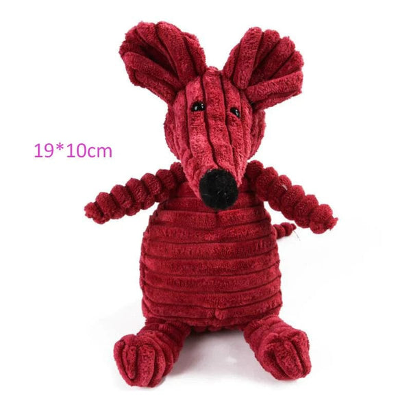 Planet Gates Plush Dog Toy Animals Shape Bite Resistant Squeaky Toys Corduroy Dog Toys for Small Large Dogs Puppy Pets Training Accessories