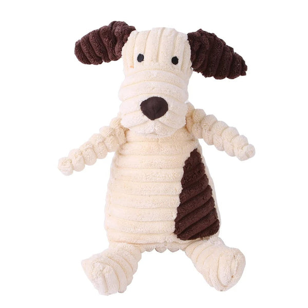 Planet Gates Plush Dog Toys Corduroy for Small Medium Dogs Animal Dog Squeaky Toy Bite Resistant Chew Toy Molar Teeth Cleaning Puppy Toys