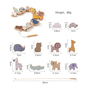Planet Gates PMZ127902 / CHINA Wooden Hedgehog Threading Board Kids Montessori Toys Beech Wooden Educational Toy Button Beaded Blocks Puzzle Toy Baby Gifts