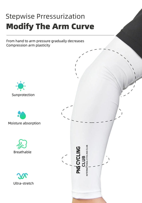 Planet Gates PNS Summer Cycling Sleeve Ice Silk Arm Sleeves Unisex Sunscreen UV Arm Cover Breathable Cycling Arm Sleeve Sports Sleeve Cuff