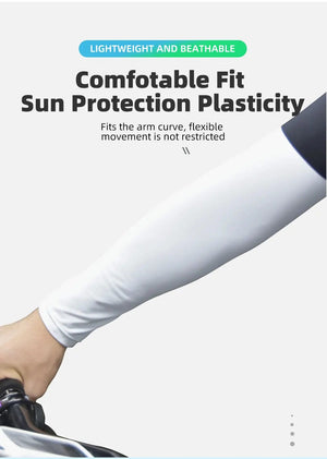 Planet Gates PNS Summer Cycling Sleeve Ice Silk Arm Sleeves Unisex Sunscreen UV Arm Cover Breathable Cycling Arm Sleeve Sports Sleeve Cuff