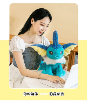 Planet Gates Pokemon Eevee Soft Hug Series Stuffed Plush Doll Toy Vaporeon Eeveelution Flareon Jolteon Pet Elves Gift