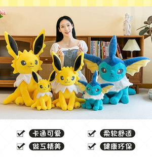 Planet Gates Pokemon Eevee Soft Hug Series Stuffed Plush Doll Toy Vaporeon Eeveelution Flareon Jolteon Pet Elves Gift