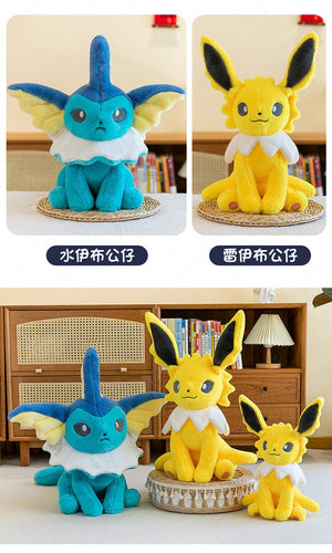Planet Gates Pokemon Eevee Soft Hug Series Stuffed Plush Doll Toy Vaporeon Eeveelution Flareon Jolteon Pet Elves Gift