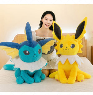 Planet Gates Pokemon Eevee Soft Hug Series Stuffed Plush Doll Toy Vaporeon Eeveelution Flareon Jolteon Pet Elves Gift