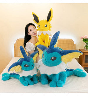 Planet Gates Pokemon Eevee Soft Hug Series Stuffed Plush Doll Toy Vaporeon Eeveelution Flareon Jolteon Pet Elves Gift