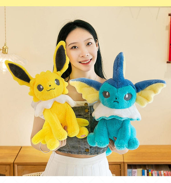 Planet Gates Pokemon Eevee Soft Hug Series Stuffed Plush Doll Toy Vaporeon Eeveelution Flareon Jolteon Pet Elves Gift