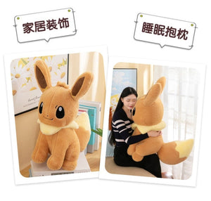 Planet Gates Pokemon Eevee Soft Hug Series Stuffed Plush Doll Toy Vaporeon Eeveelution Flareon Jolteon Pet Elves Gift