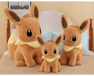 Planet Gates Pokemon Eevee Soft Hug Series Stuffed Plush Doll Toy Vaporeon Eeveelution Flareon Jolteon Pet Elves Gift