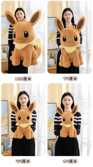 Planet Gates Pokemon Eevee Soft Hug Series Stuffed Plush Doll Toy Vaporeon Eeveelution Flareon Jolteon Pet Elves Gift