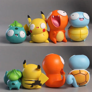 Planet Gates Pokemon Fool Stupid Pikachu Bulbasaur Charmander Squirtle Cute Figure Collection Model Toys